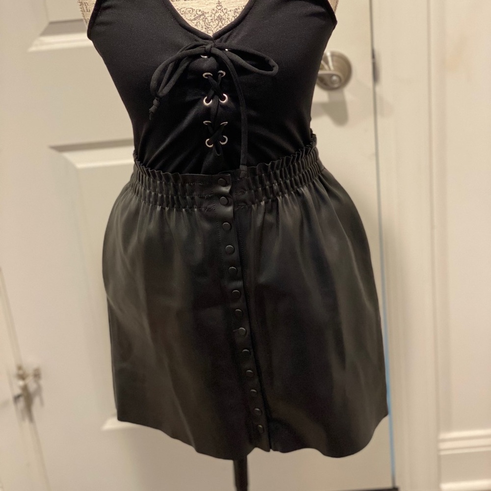 Zara faux leather skirt